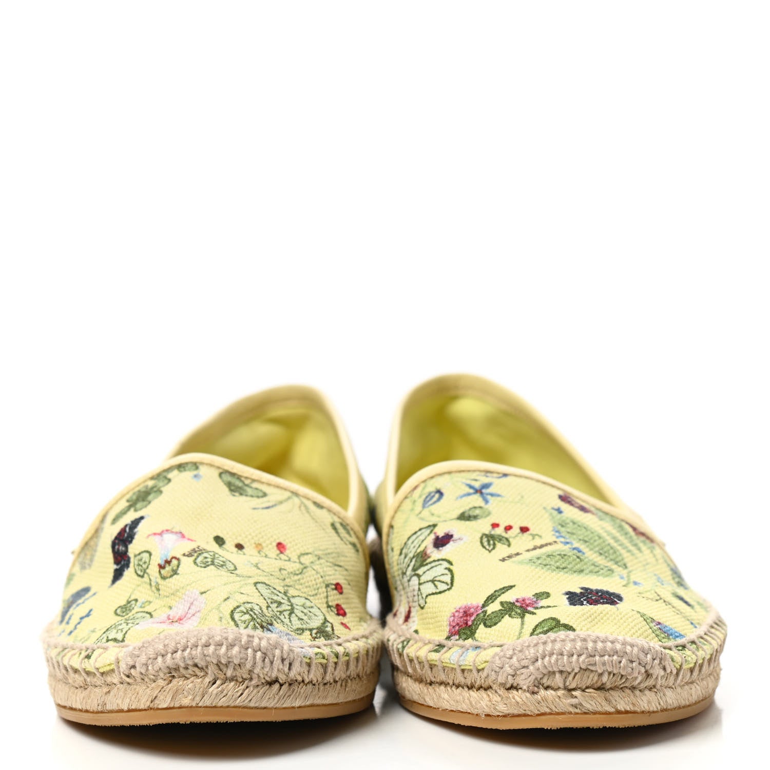 Gucci Canvas Flora Print Espadrilles 36.5 Yellow Multicolor 2 of 10