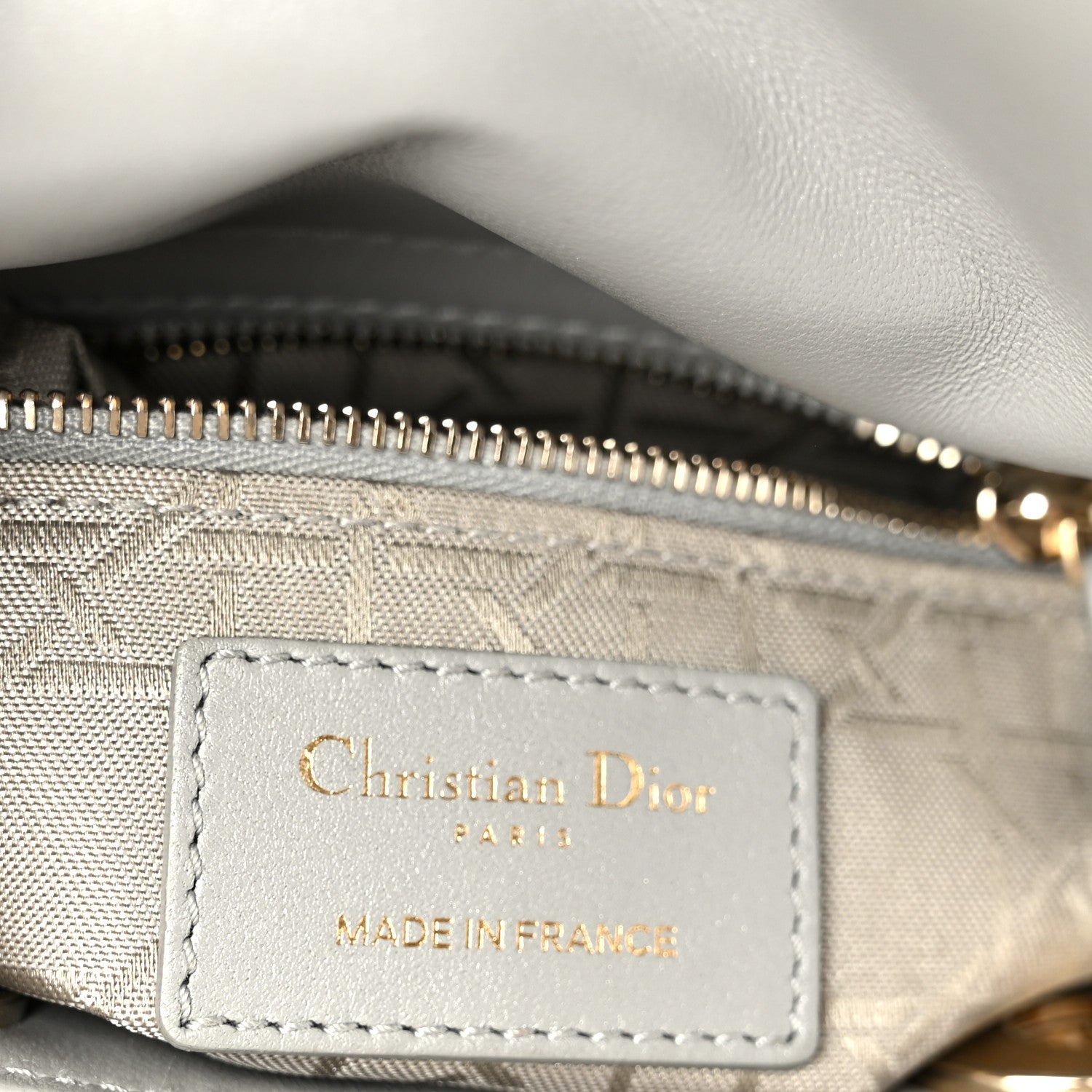 Christian Dior Lambskin Cannage Mini Lady Dior Gray Opaline 6 of 10