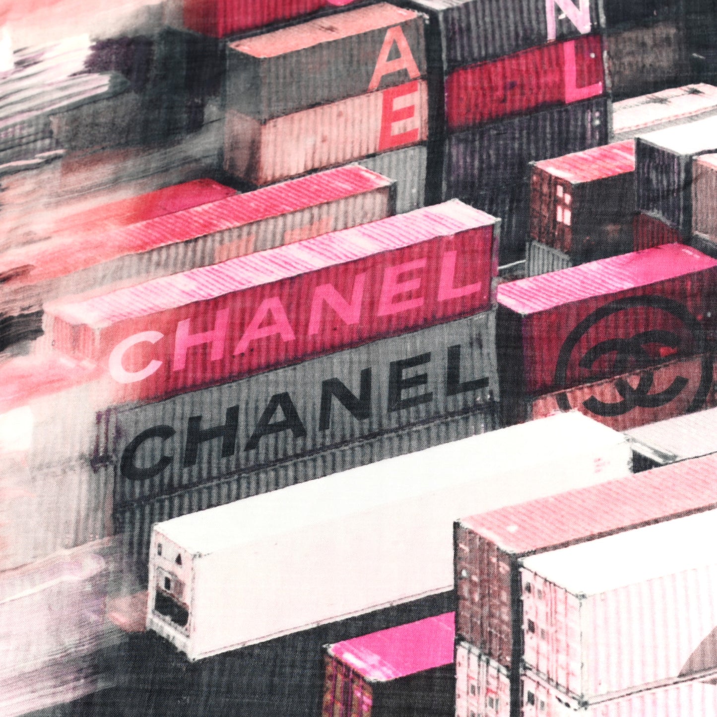 Cashmere Scarf Light Grey Light Pink