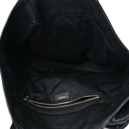 Saint Laurent Lambskin Quilted Maxi Icare Shopping Tote Black 6 of 10