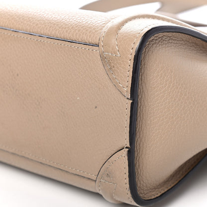 Celine Drummed Calfskin Nano Luggage Dune 8 of 8