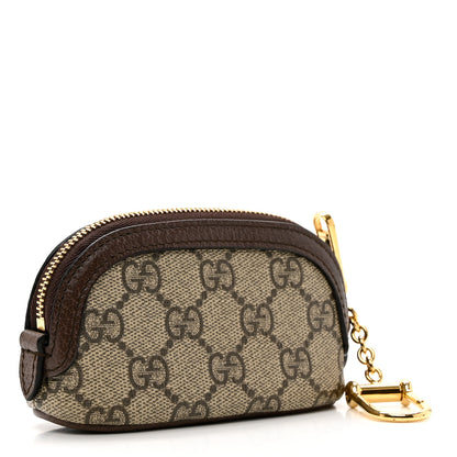 Gucci GG Supreme Monogram Web Ophidia Dome Key Pouch Beige New Acero 2 of 7