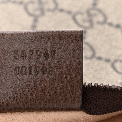 Gucci GG Supreme Monogram Web Ophidia Tote Brown 8 of 15