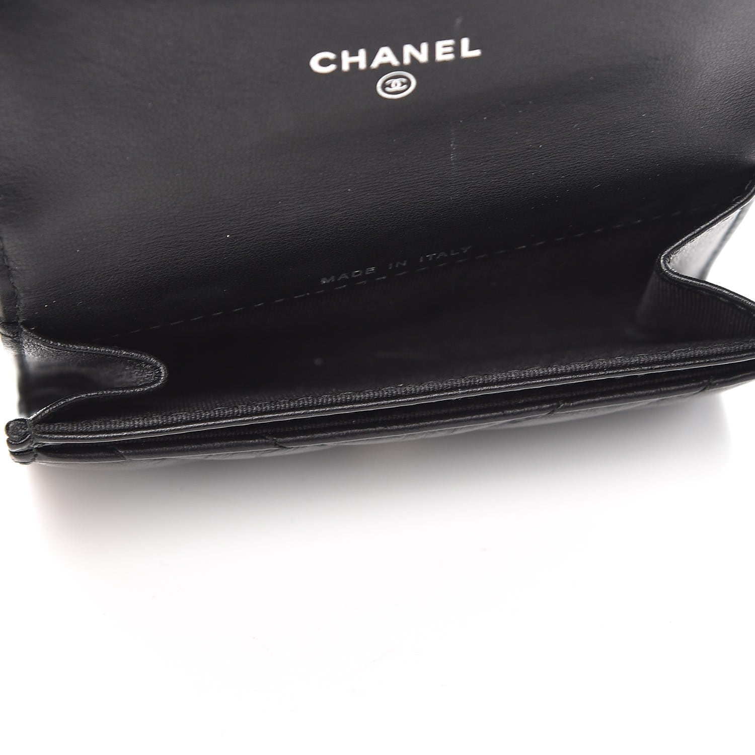 Chanel Aged Calfskin Chevron Quilted Reissue Card Holder Wallet So Black 5 of 9