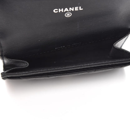 Chanel Aged Calfskin Chevron Quilted Reissue Card Holder Wallet So Black 5 of 9