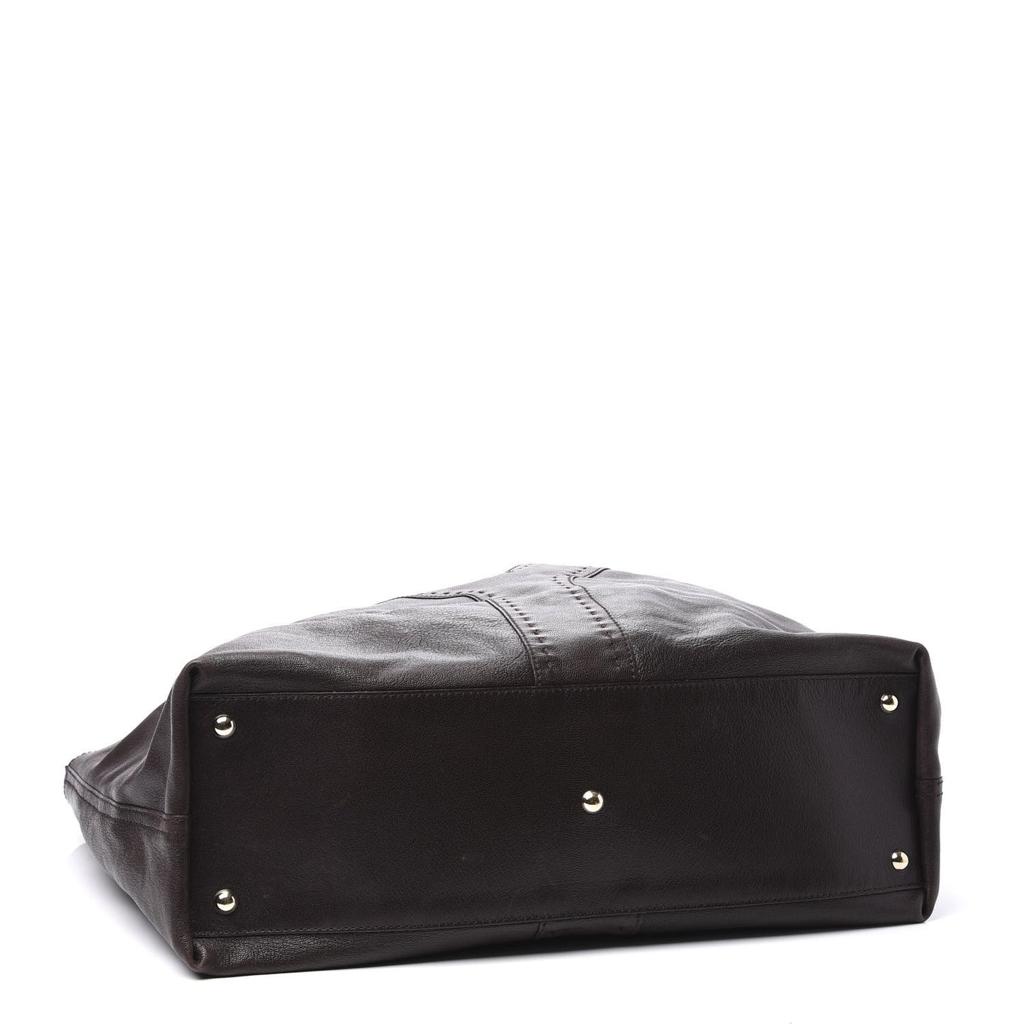 Calfskin Reversible Double Sac Y Tote Gold Brown