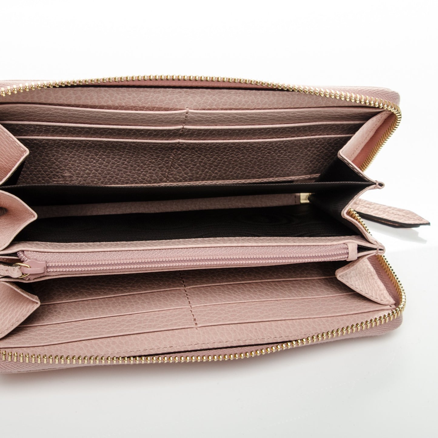 Dollar Calfskin GG Marmont Zip Around Wallet Perfect Pink