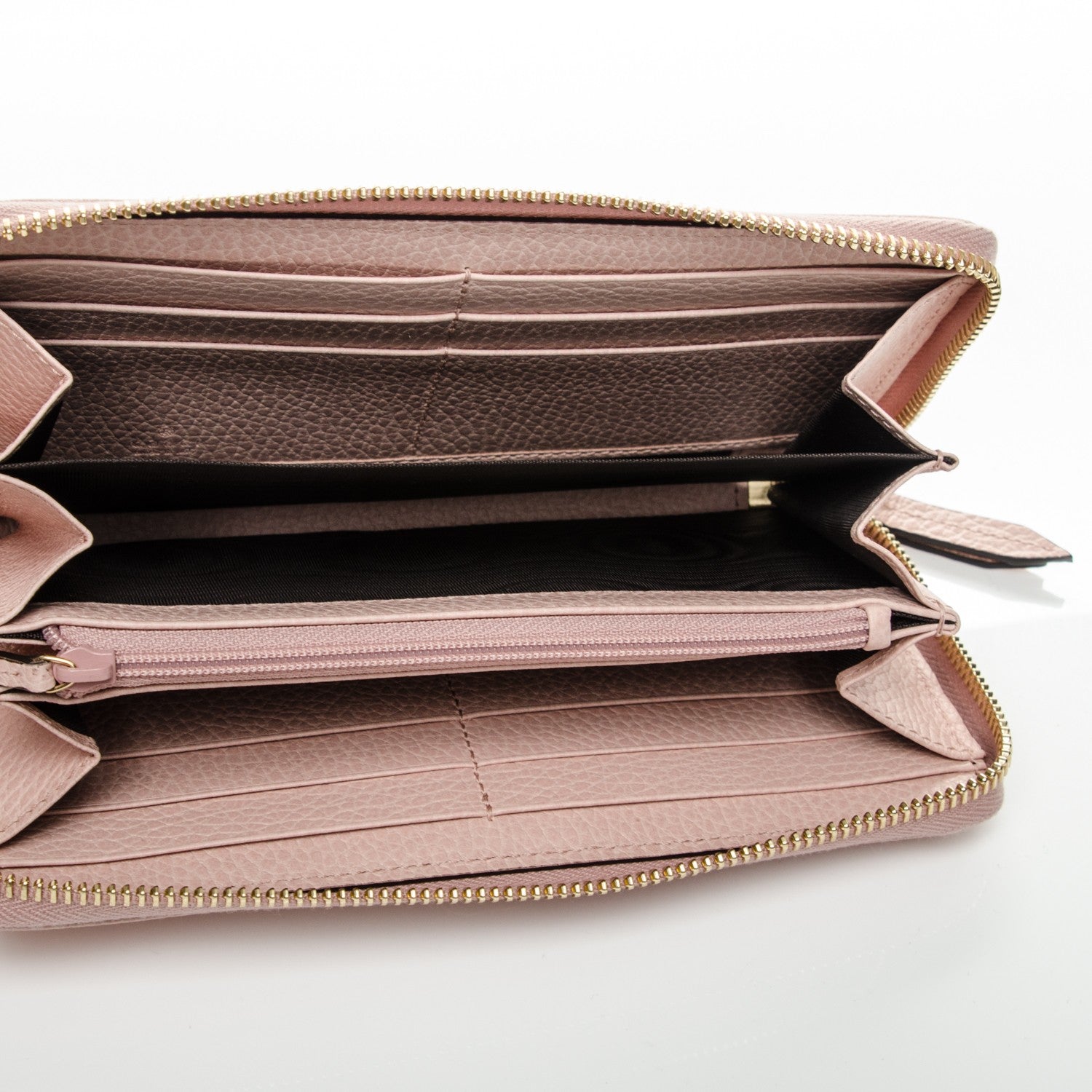 Gucci Dollar Calfskin GG Marmont Zip Around Wallet Perfect Pink 5 of 7