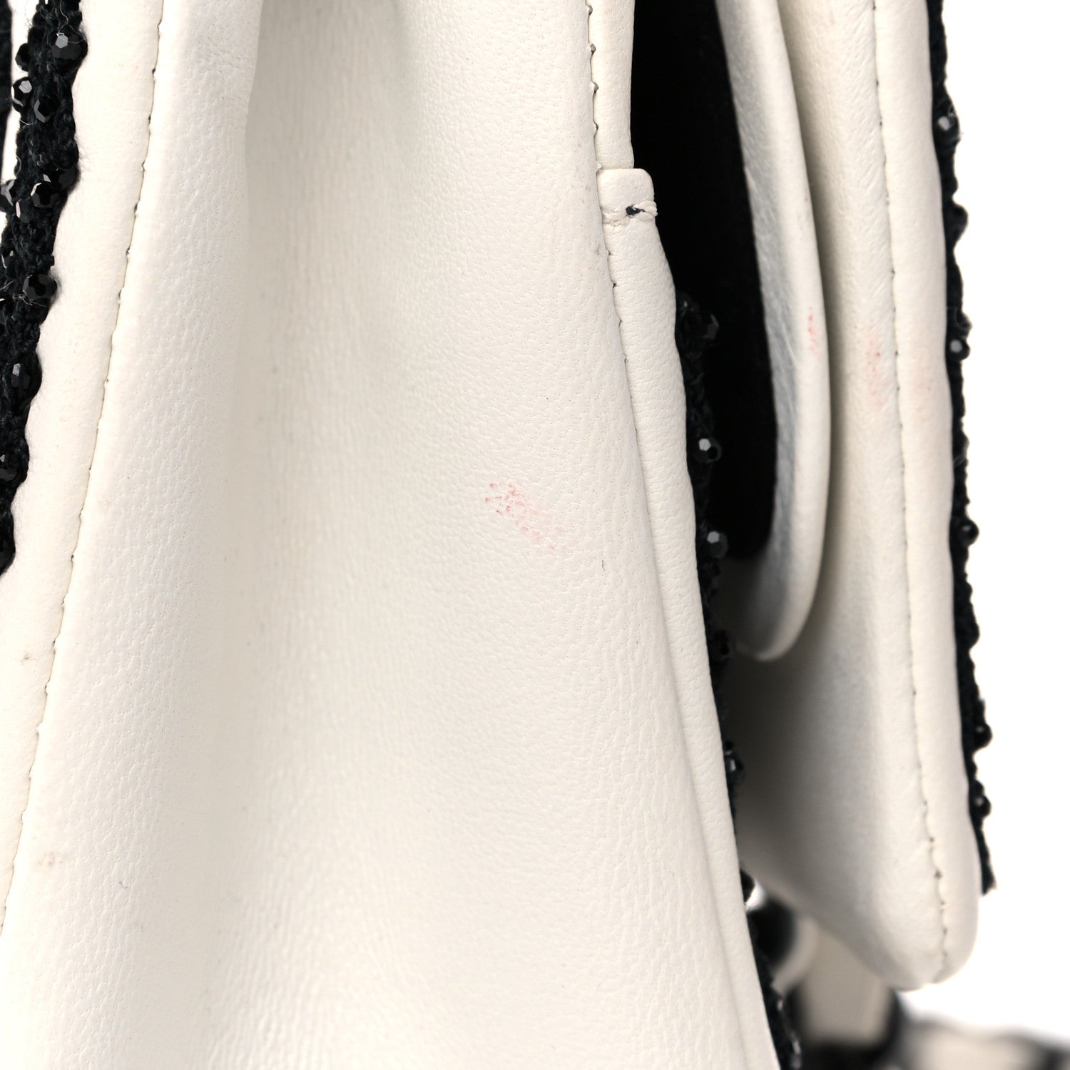 Chanel Lambskin Crystal Embroidered Medium Garden Of Versailles Double Flap Black White 12 of 21