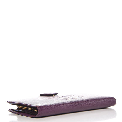 Chanel Caviar Timeless CC Zipped Pocket Wallet Purple 4 of 15