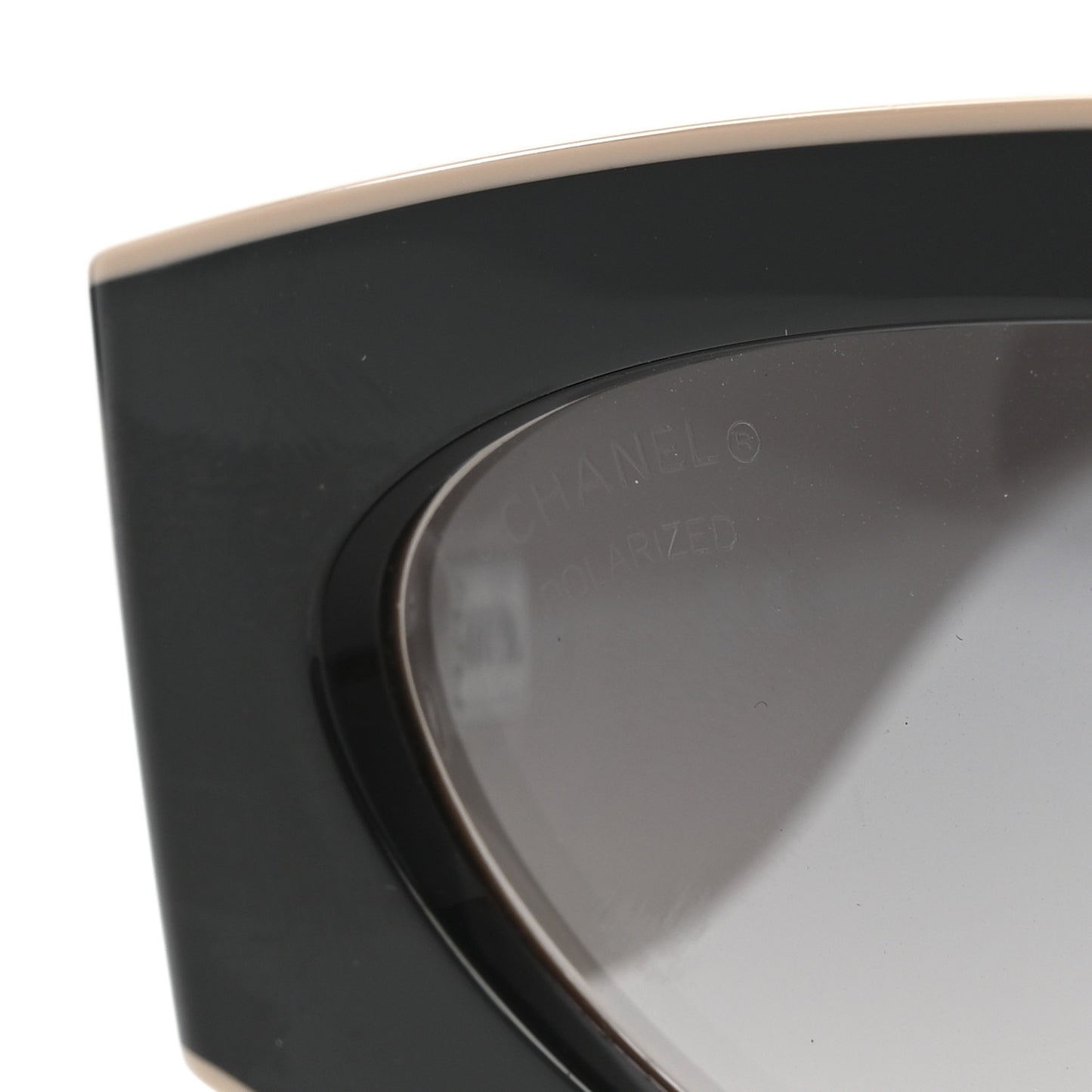 Acetate Cat Eye Sunglasses 6056 Black Beige