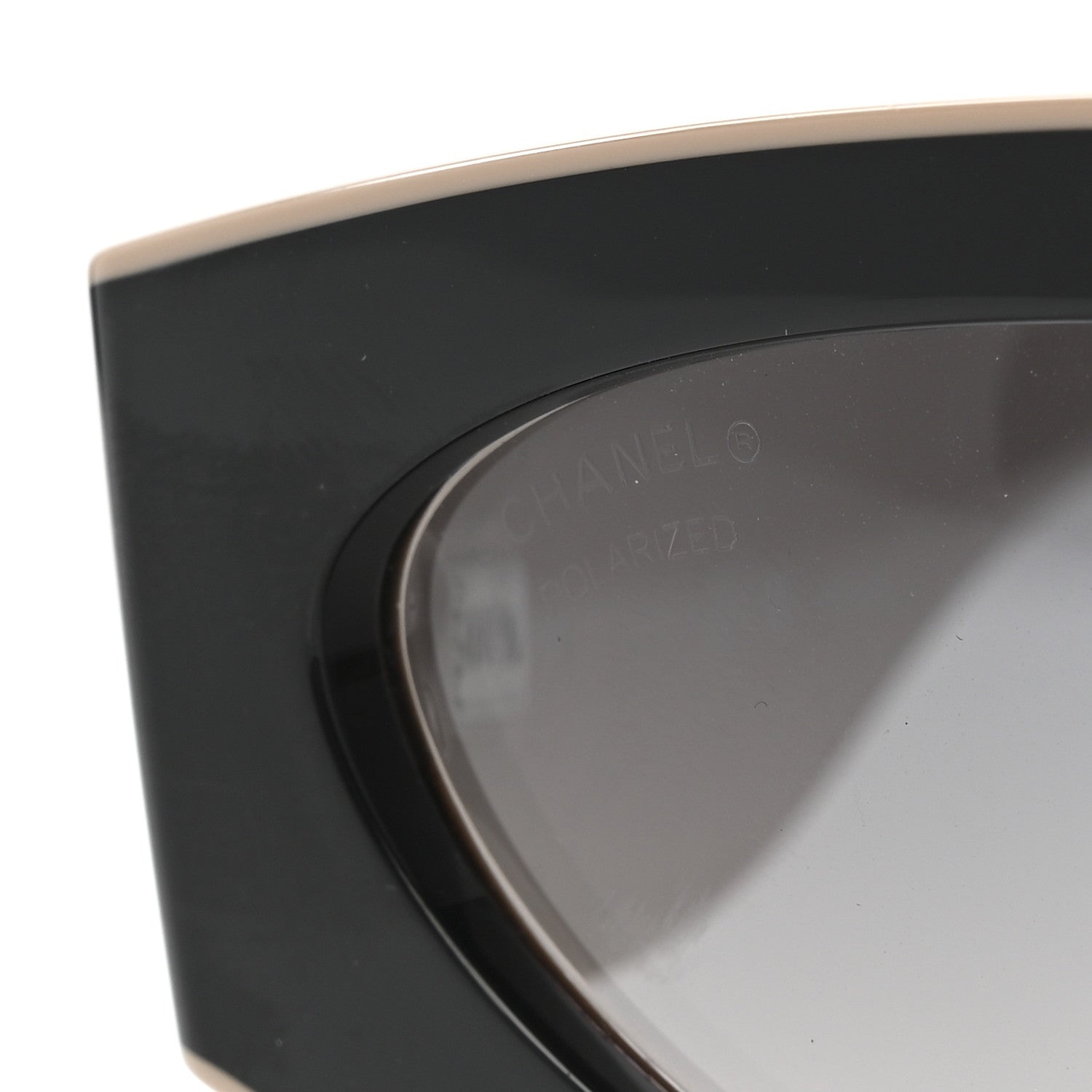 Chanel Acetate Cat Eye Sunglasses 6056 Black Beige 7 of 8