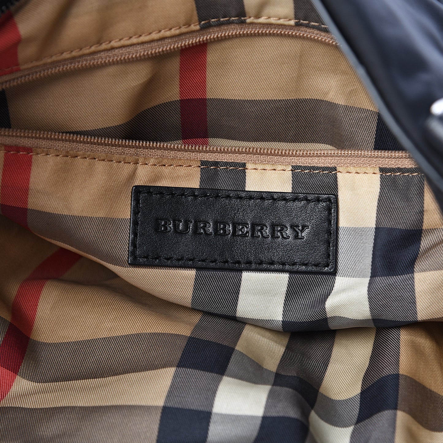 Nylon Check Buckleigh Packable Tote Black