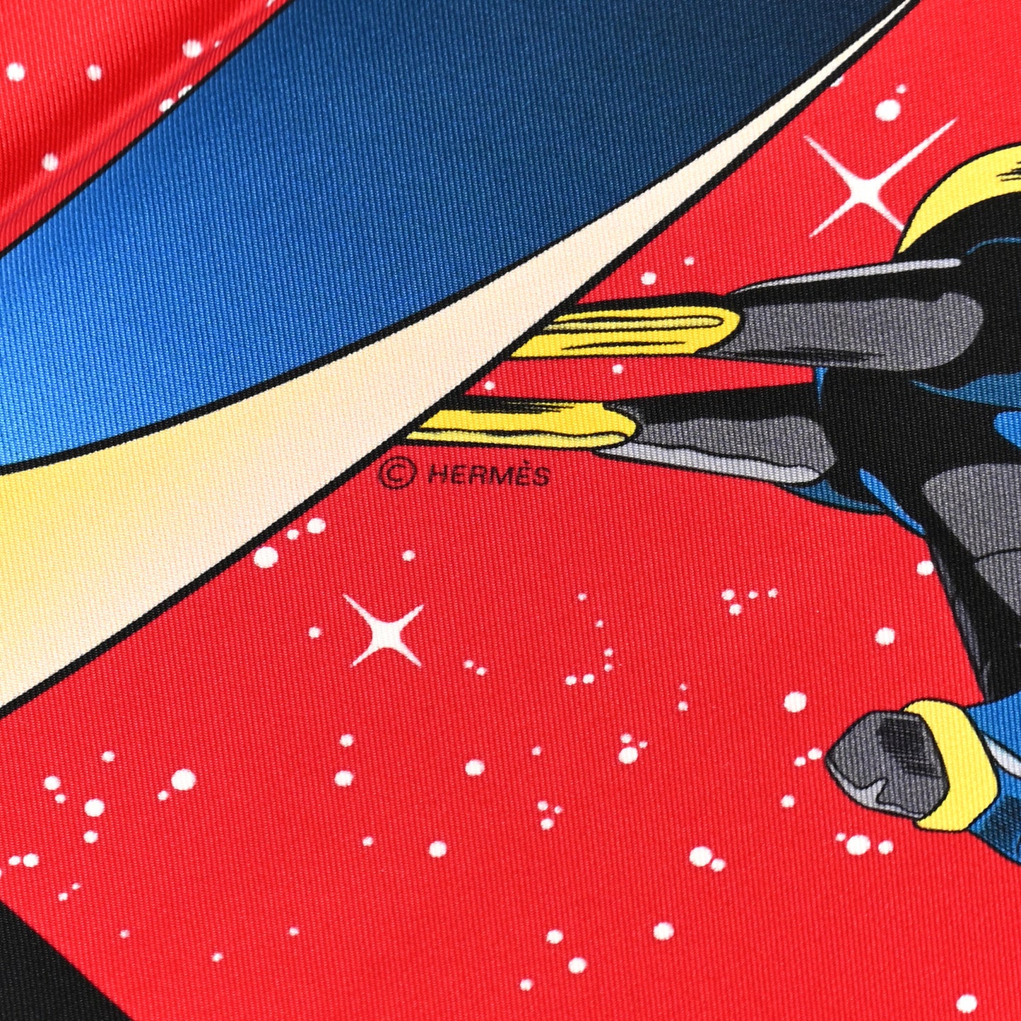 Silk Space Derby Scarf 90 Rouge Vert Multicolor