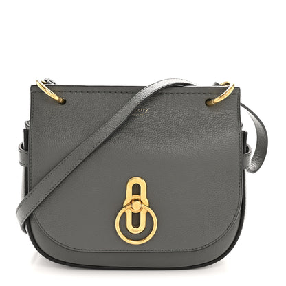 Mulberry Small Classic Grain Calfskin Small Amberley Satchel Charcoal 1 of 15