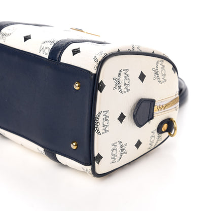 MCM Visetos Boston Satchel Satchel White 11 of 11