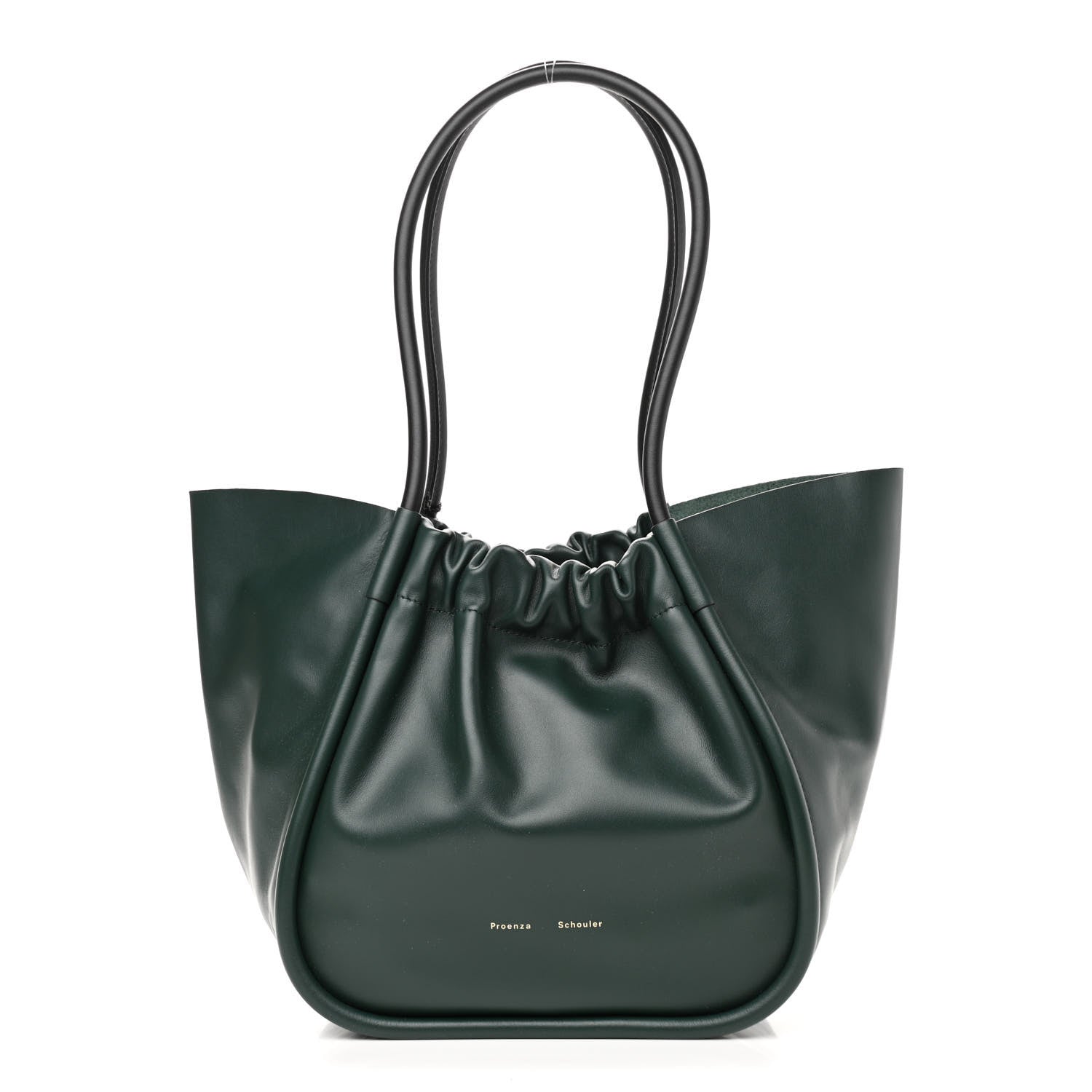 Proenza Schouler Calfskin XL Ruched Tote Petrol Green 3 of 12
