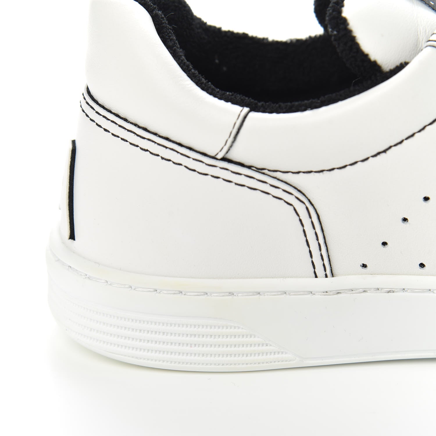 Chanel Calfskin Womens Logo Sneakers 39.5 White Black 9 of 9