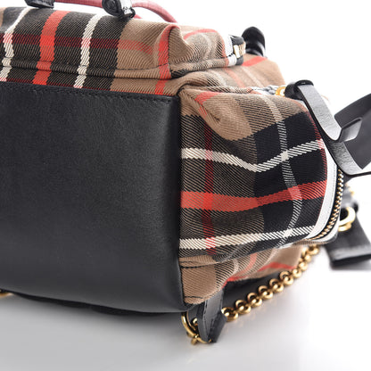Burberry Cotton Check Small Rucksack Backpack Caramel 9 of 12