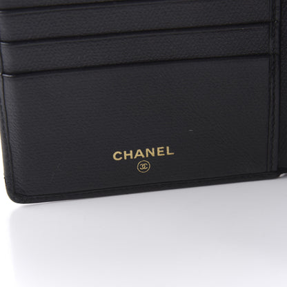 Chanel Grained Calfskin CC Button Bi-Fold Wallet Black 8 of 13