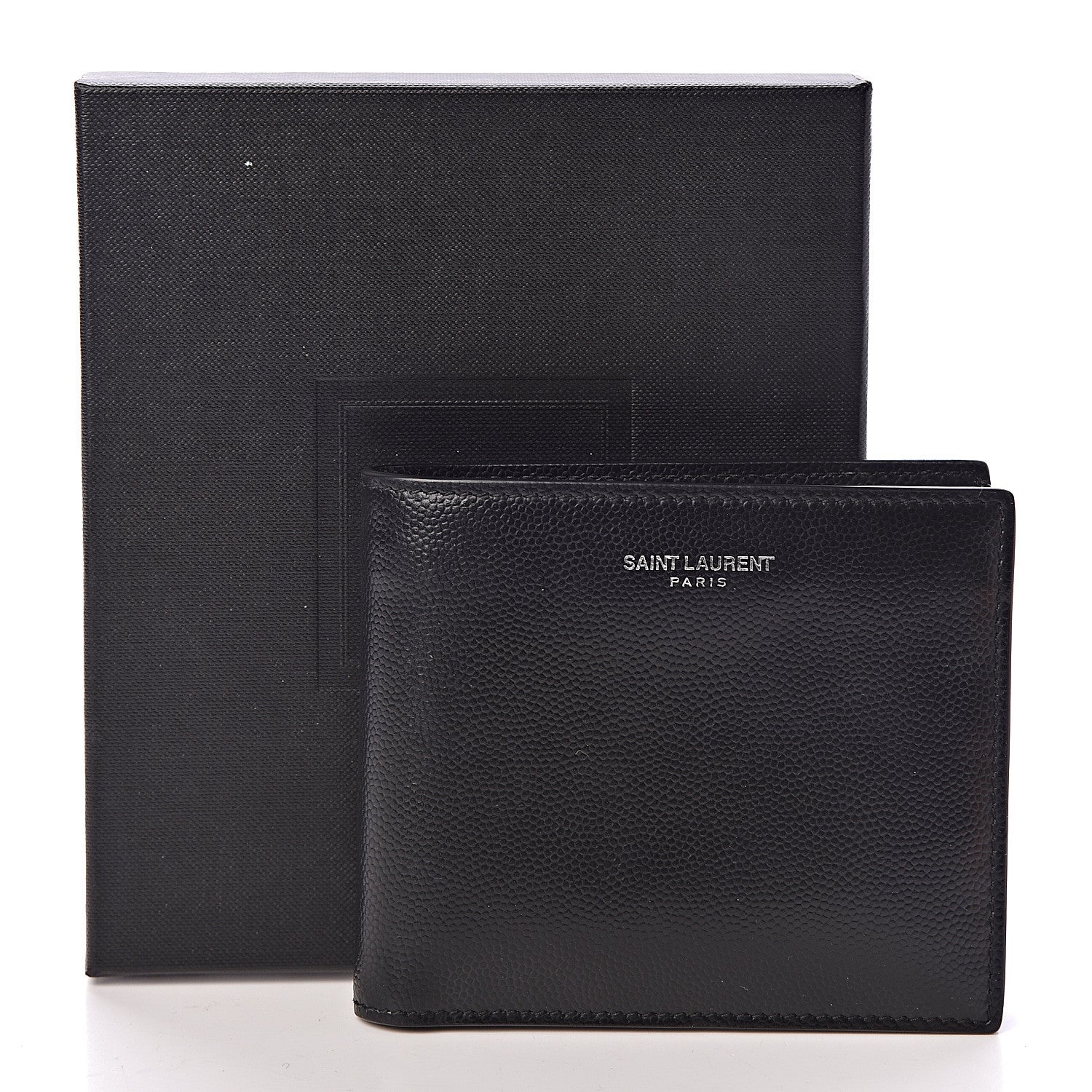 Saint Laurent Grain De Poudre Paris East West Wallet Black 7 of 7