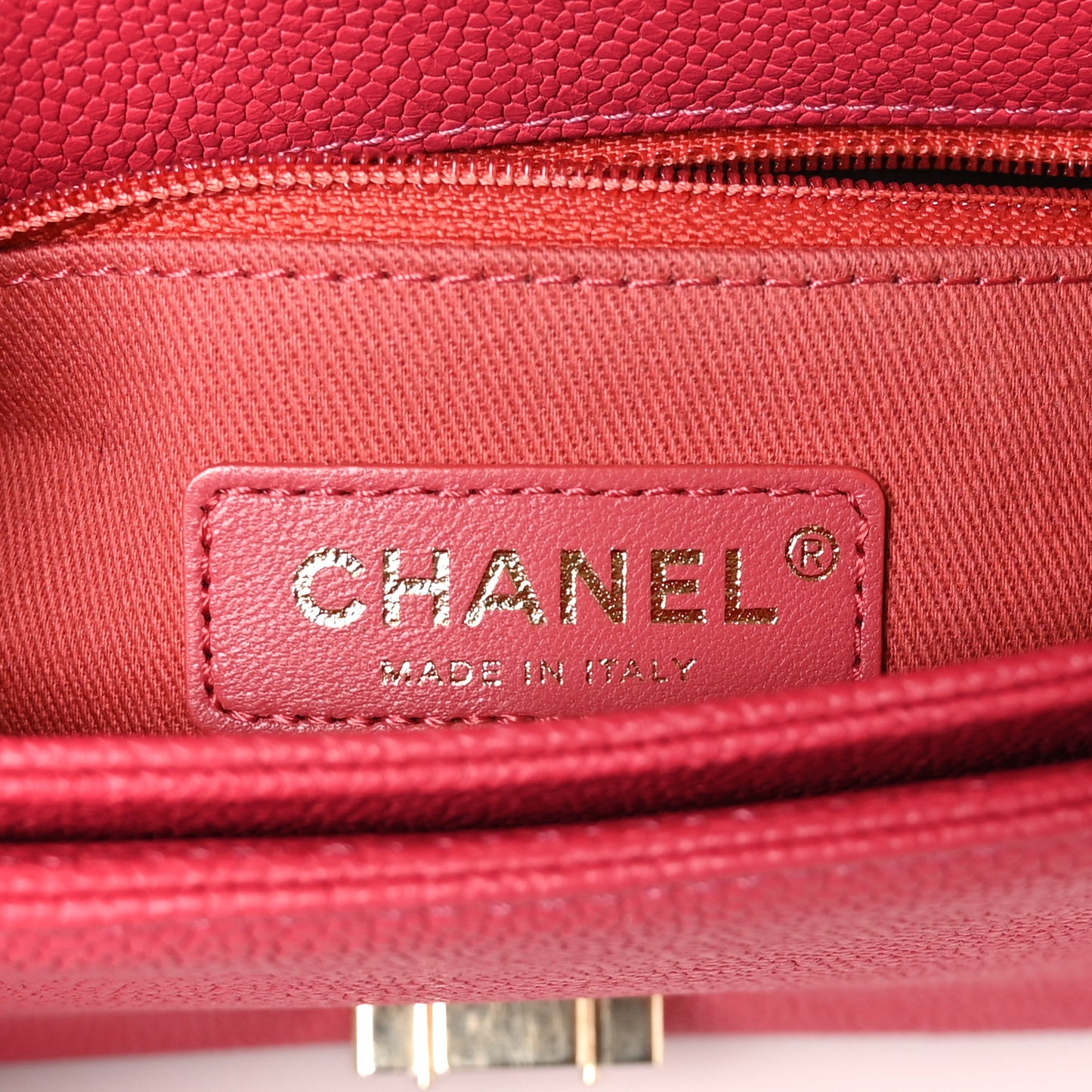 Grained Calfskin Quilted Small Cuba Top Handle Flap Pink