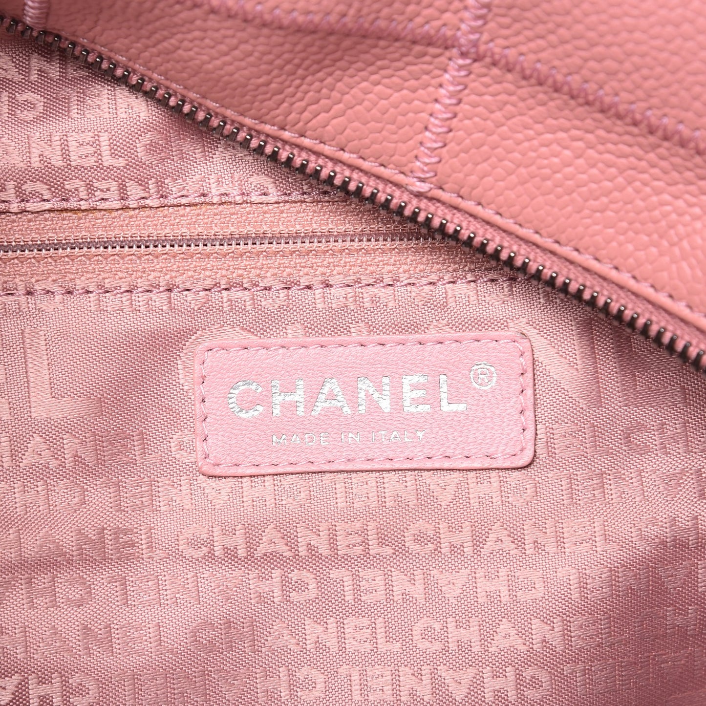 Caviar Square Stitched Bowler Pink