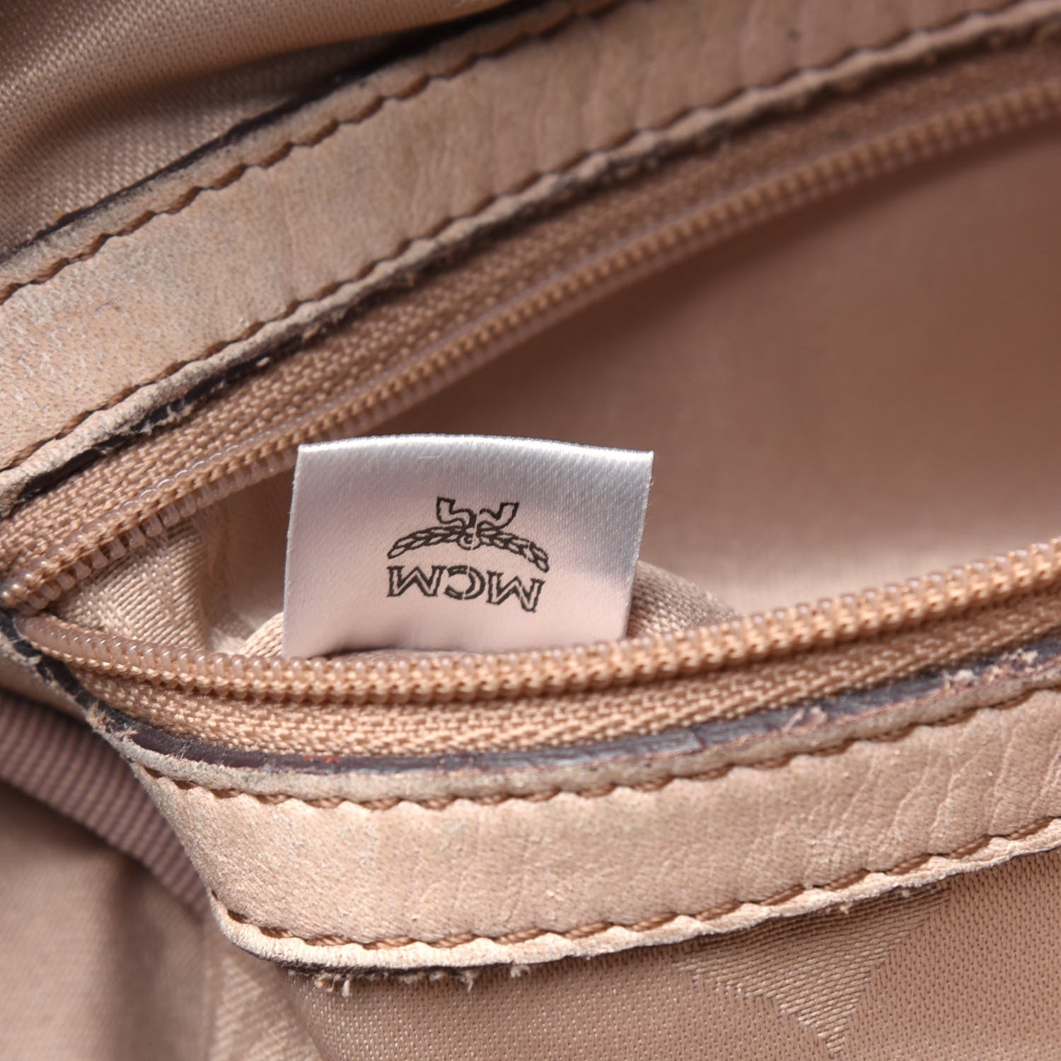 MCM Visetos Medium Sprinkle Stud Stark Backpack Beige 6 of 32