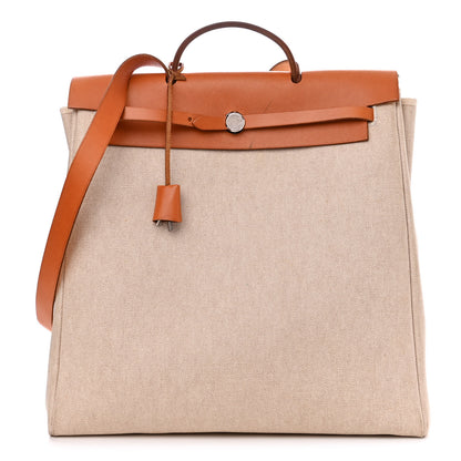 Hermes Toile Vache Calfskin Herbag 39 MM Natural 3 of 16
