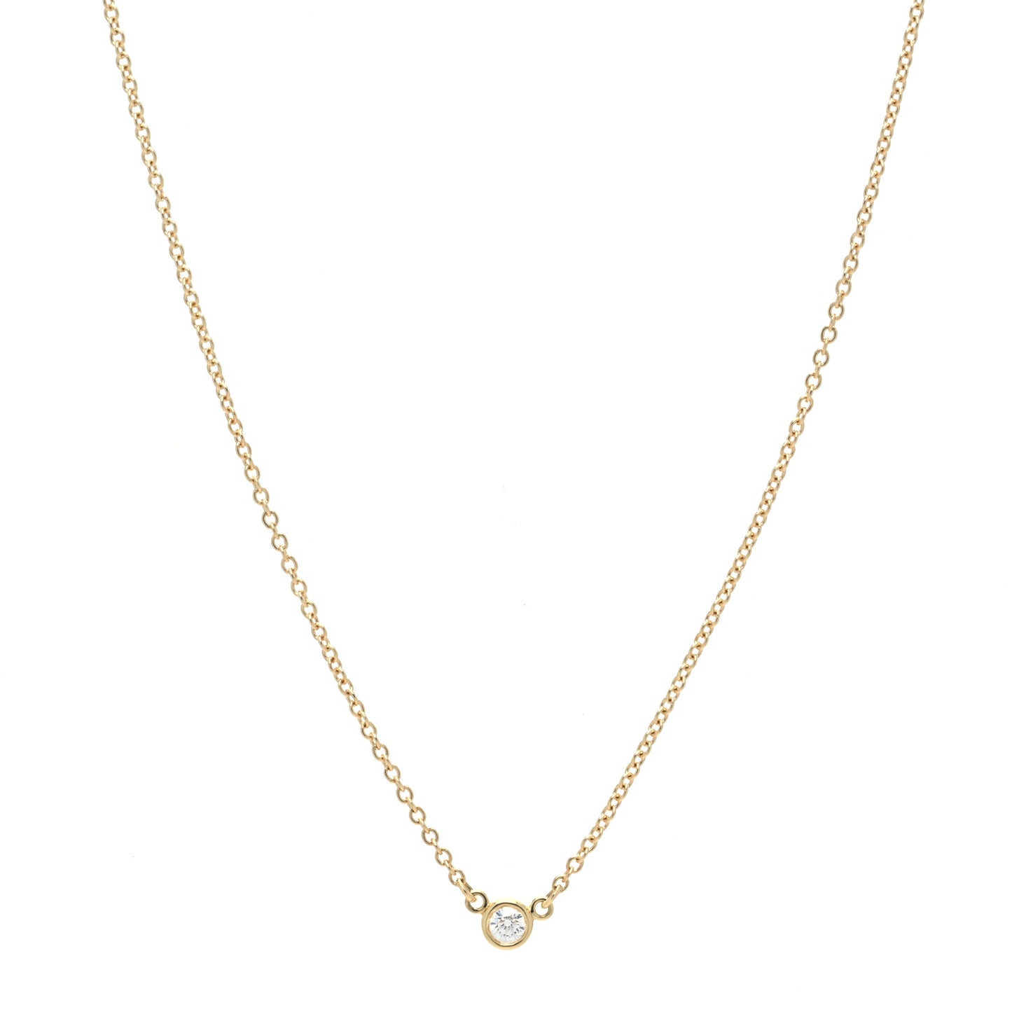 18K Yellow Gold Diamond .05ct Elsa Peretti Diamonds by the Yard Pendant Necklace