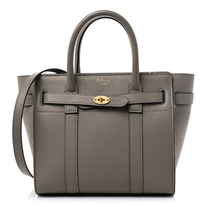 Mulberry Small Classic Grain Mini Zipped Bayswater Solid Grey 1 of 10