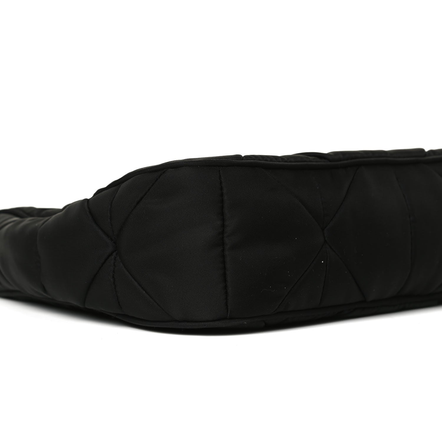 Prada Re-Nylon Triangle Padded Patchwork Shoulder Bag Black 8 of 12