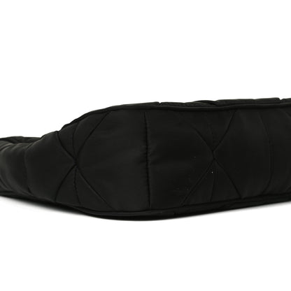 Prada Re-Nylon Triangle Padded Patchwork Shoulder Bag Black 8 of 12