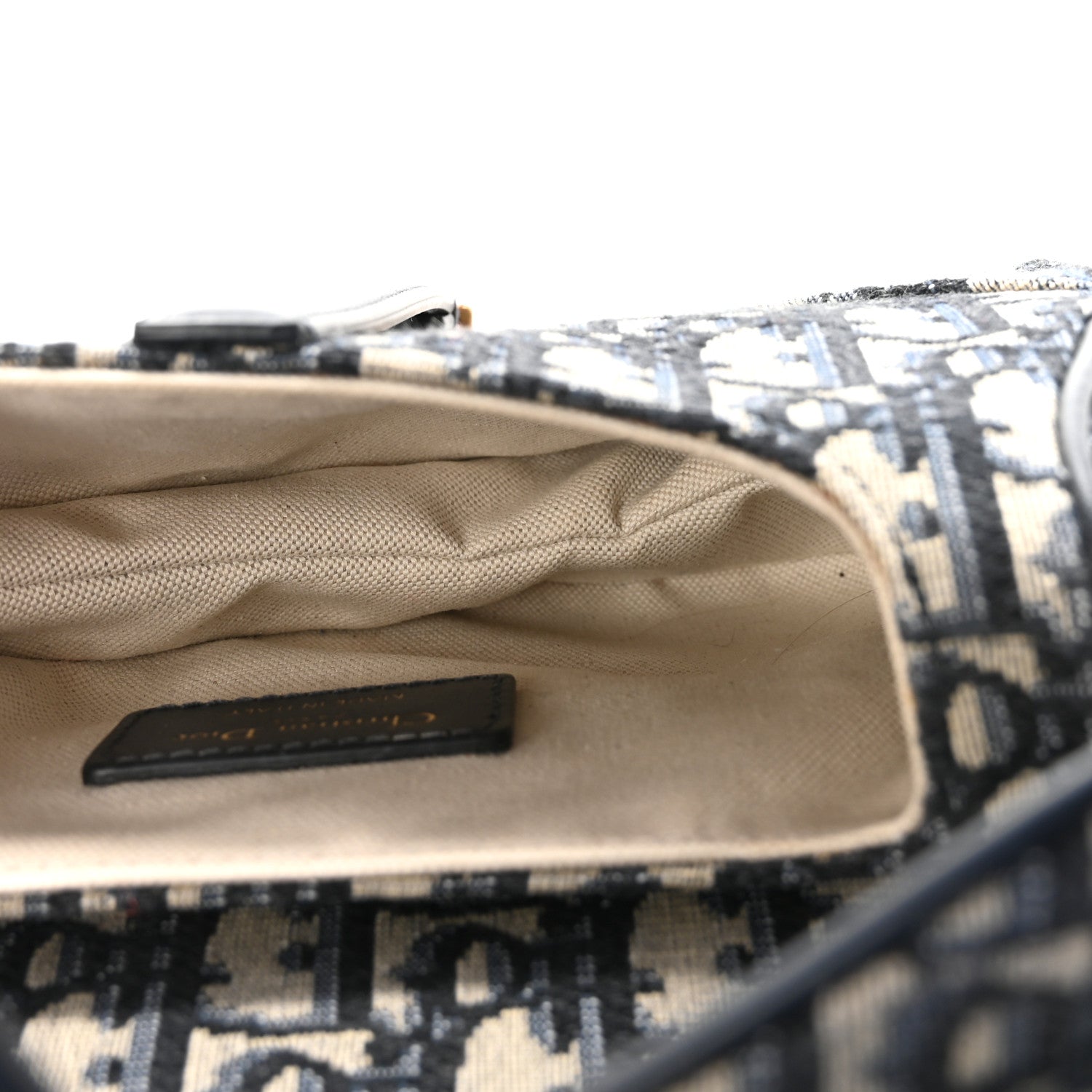 Christian Dior Oblique Mini Saddle Bag Blue 5 of 10