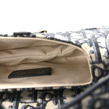 Christian Dior Oblique Mini Saddle Bag Blue 5 of 10