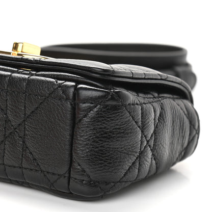 Christian Dior Supple Calfskin Cannage Micro Caro Bag Black 6 of 8