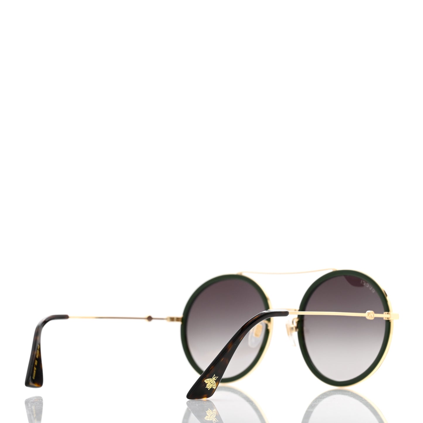 Metal Round Frame Sunglasses GG0061S Green Red