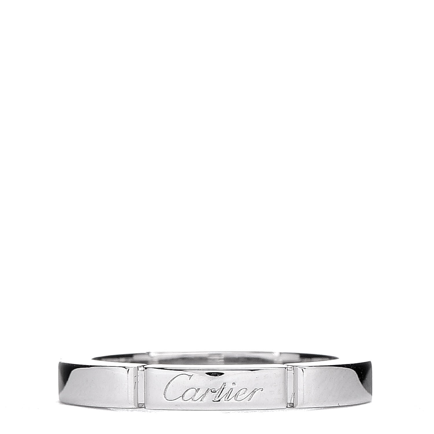 Cartier 18K White Gold 2.5mm Maillon Panthere Wedding Band Ring 46 3.75 1 of 4