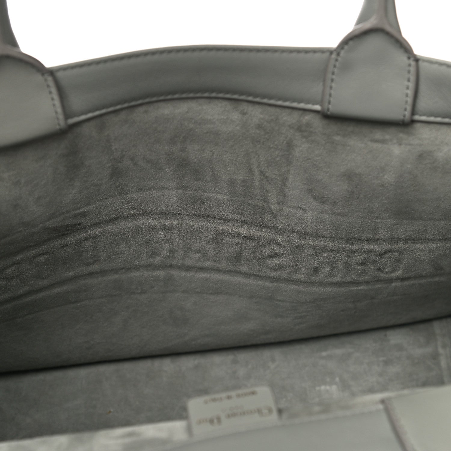 Christian Dior Calfskin Embossed Medium Book Tote Grey 15 of 20