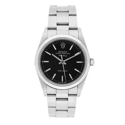 Rolex Stainless Steel 34mm Air-King Oyster Perpetual Precision Watch Black 14000 1 of 4