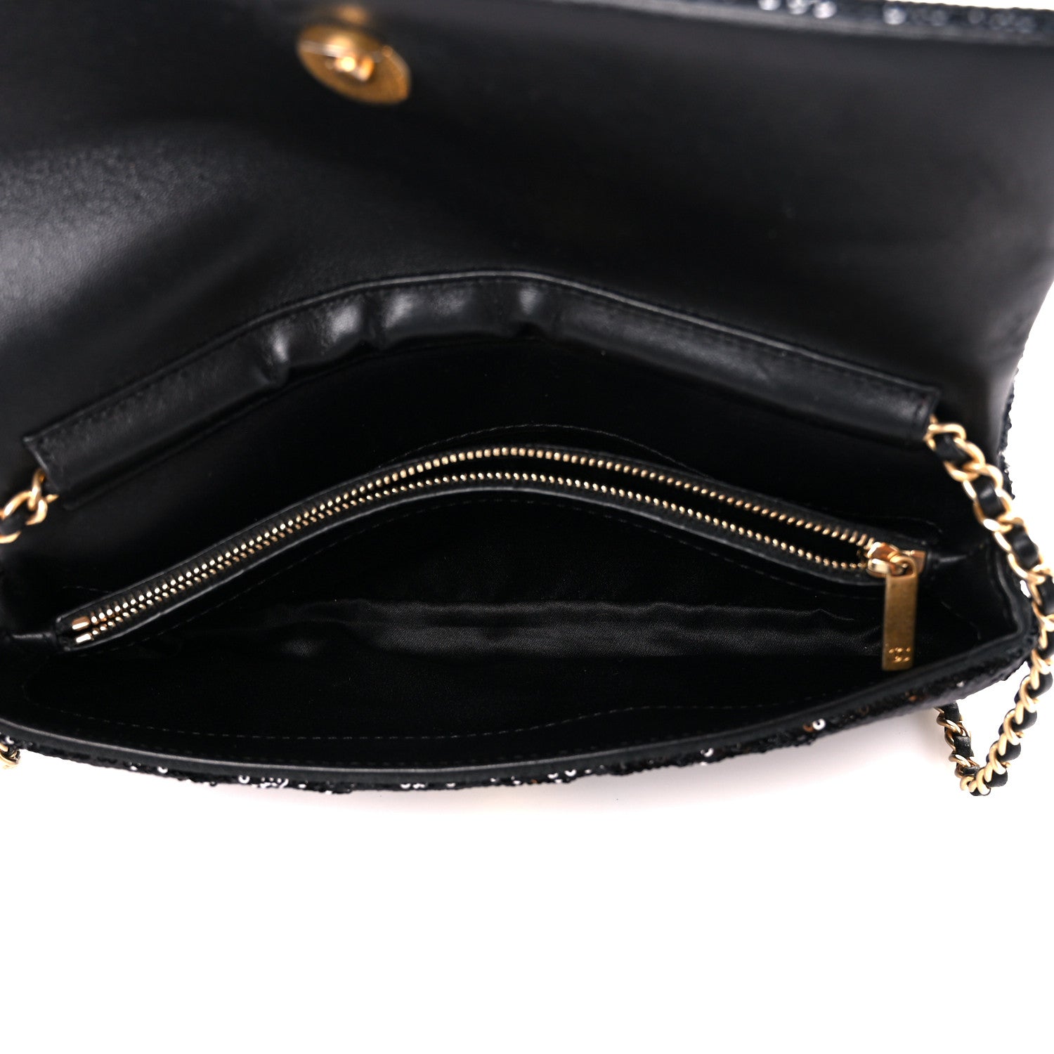 Chanel Sequin Paris Cosmopolite Dare To Disturb Flap Black Gold 5 of 11