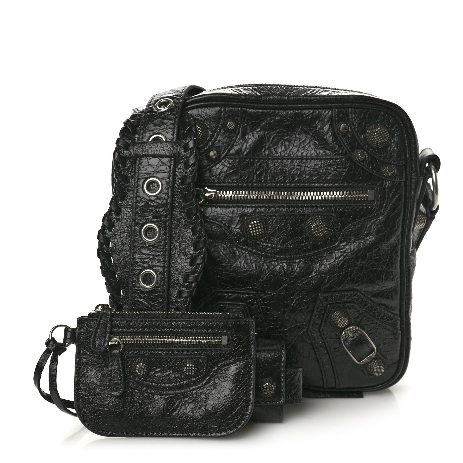 Balenciaga Agneau Arena Le Cagole Crossbody Bag Black 3 of 11