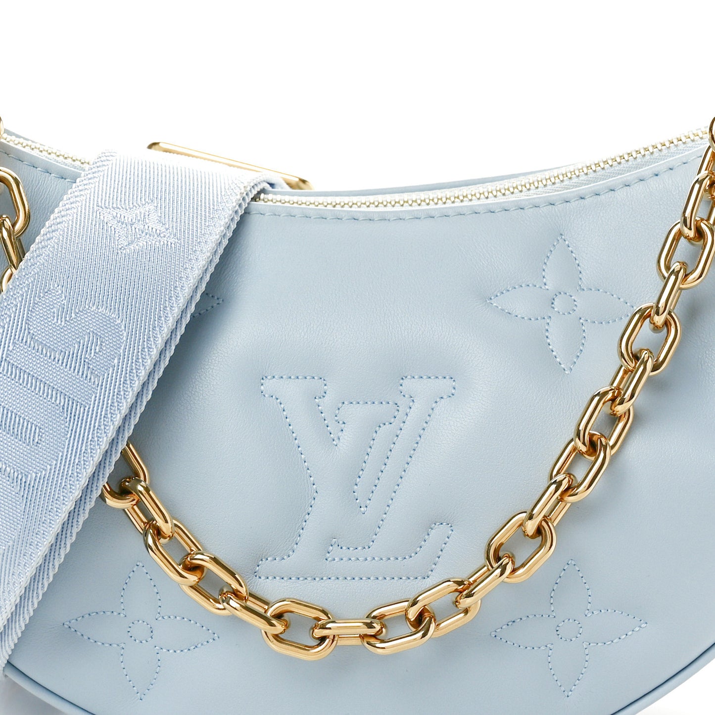 Calfskin Bubblegram Over The Moon Ice Blue