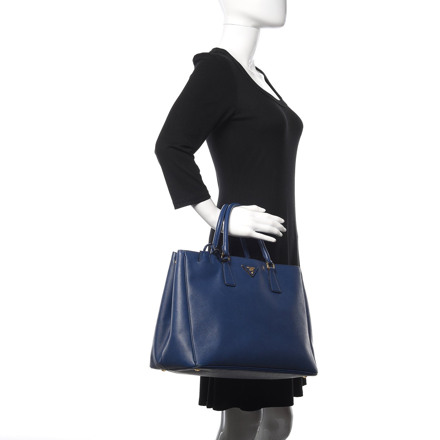 Saffiano Lux Large Tote Bluette