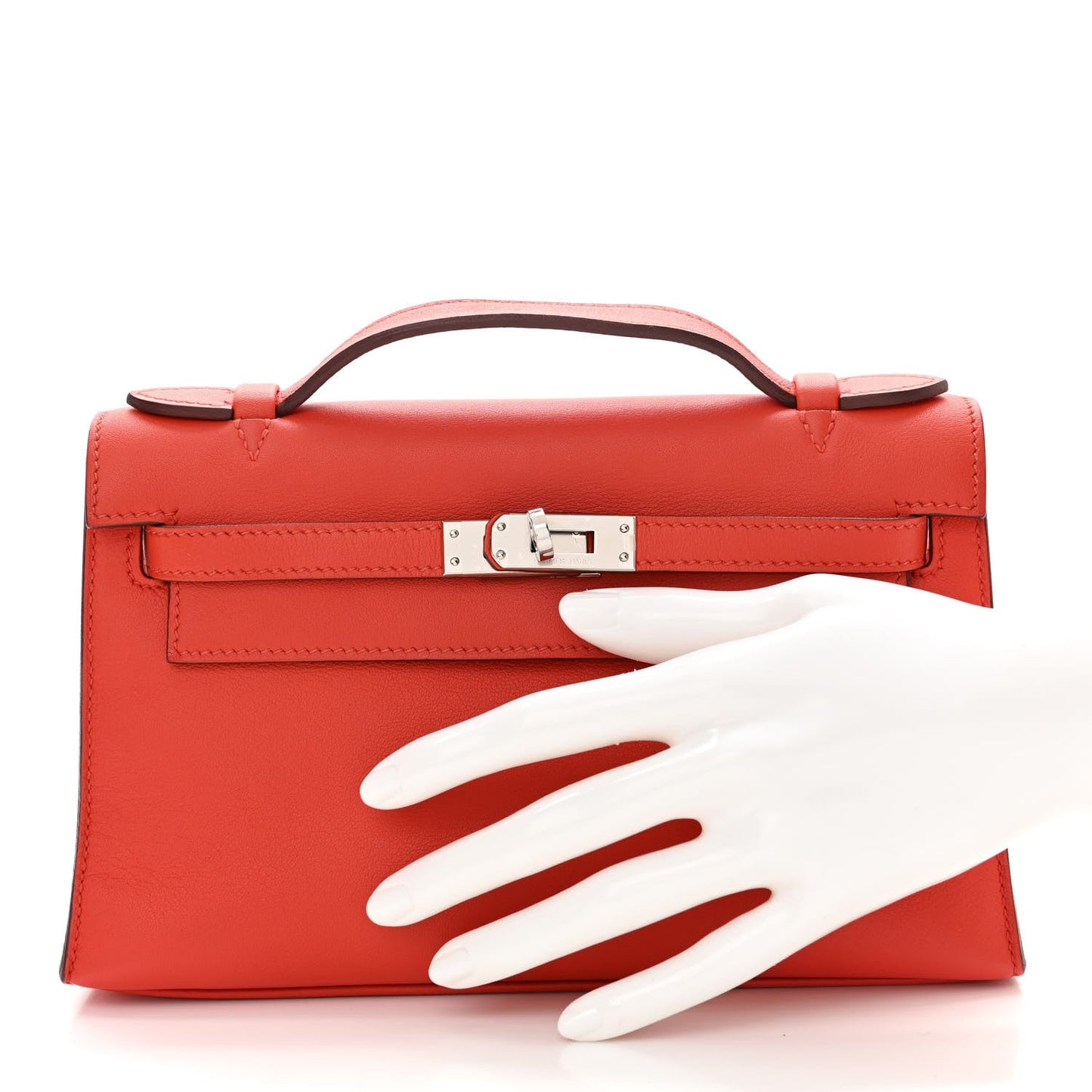 Swift Kelly Pochette Clutch Rouge Tomate