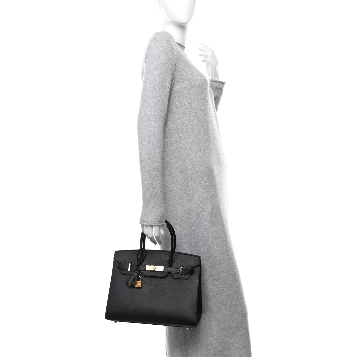 Hermes Madame Calfskin Birkin Sellier 30 Black 2 of 11