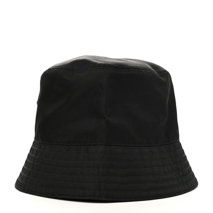Prada Re-Nylon Rubber Logo Mens Bucket Hat S Black 3 of 9
