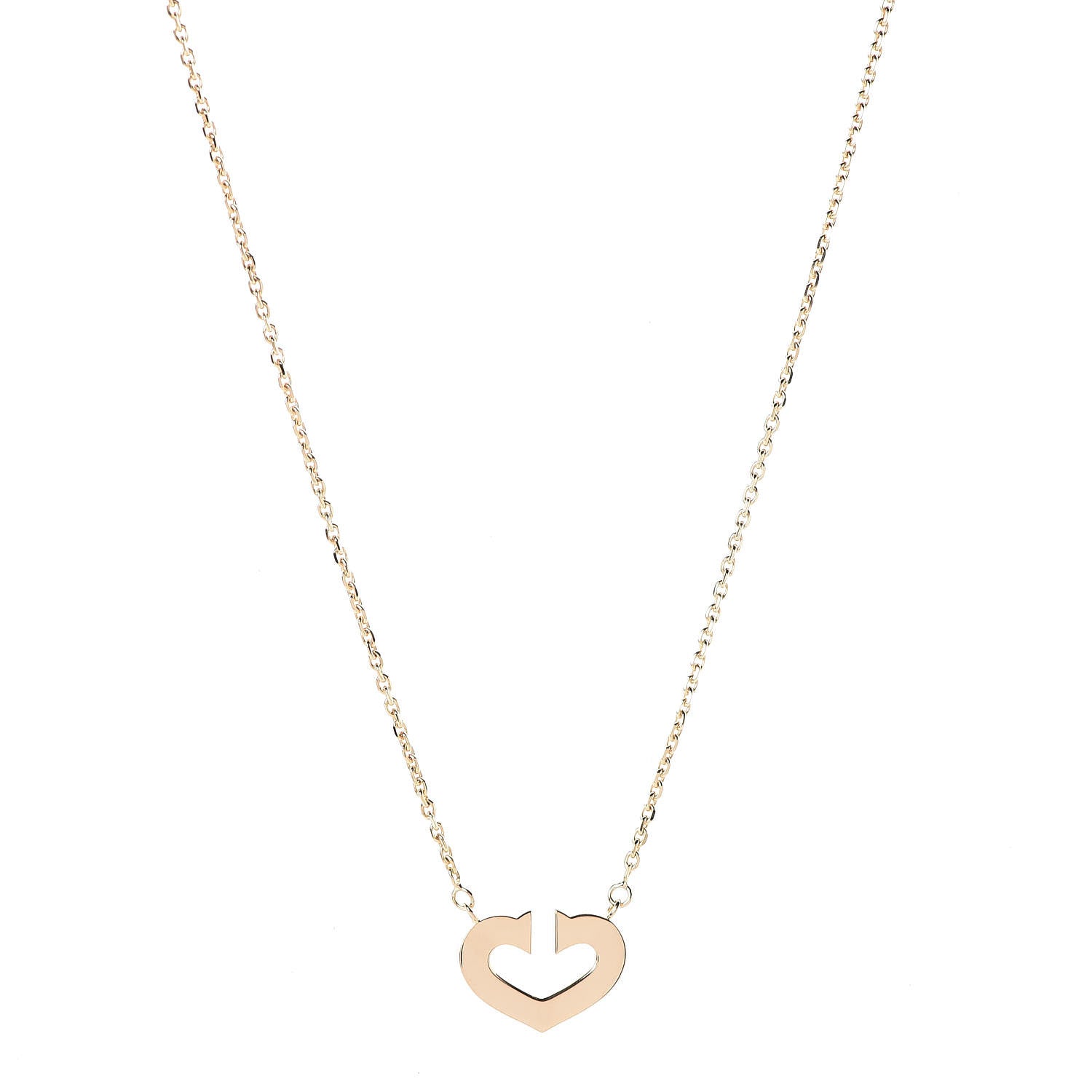 Tiffany CARTIER 18K Yellow Gold Medium Hearts and Symbols Necklace 1 of 6