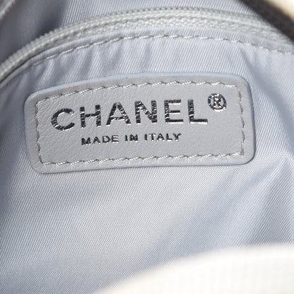 Chanel Coated Canvas Paris Biarritz Hobo Silver 8 of 9
