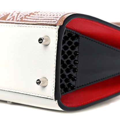 Christian Louboutin Calfskin Beaded Nano Paloma Flesh 9 of 13